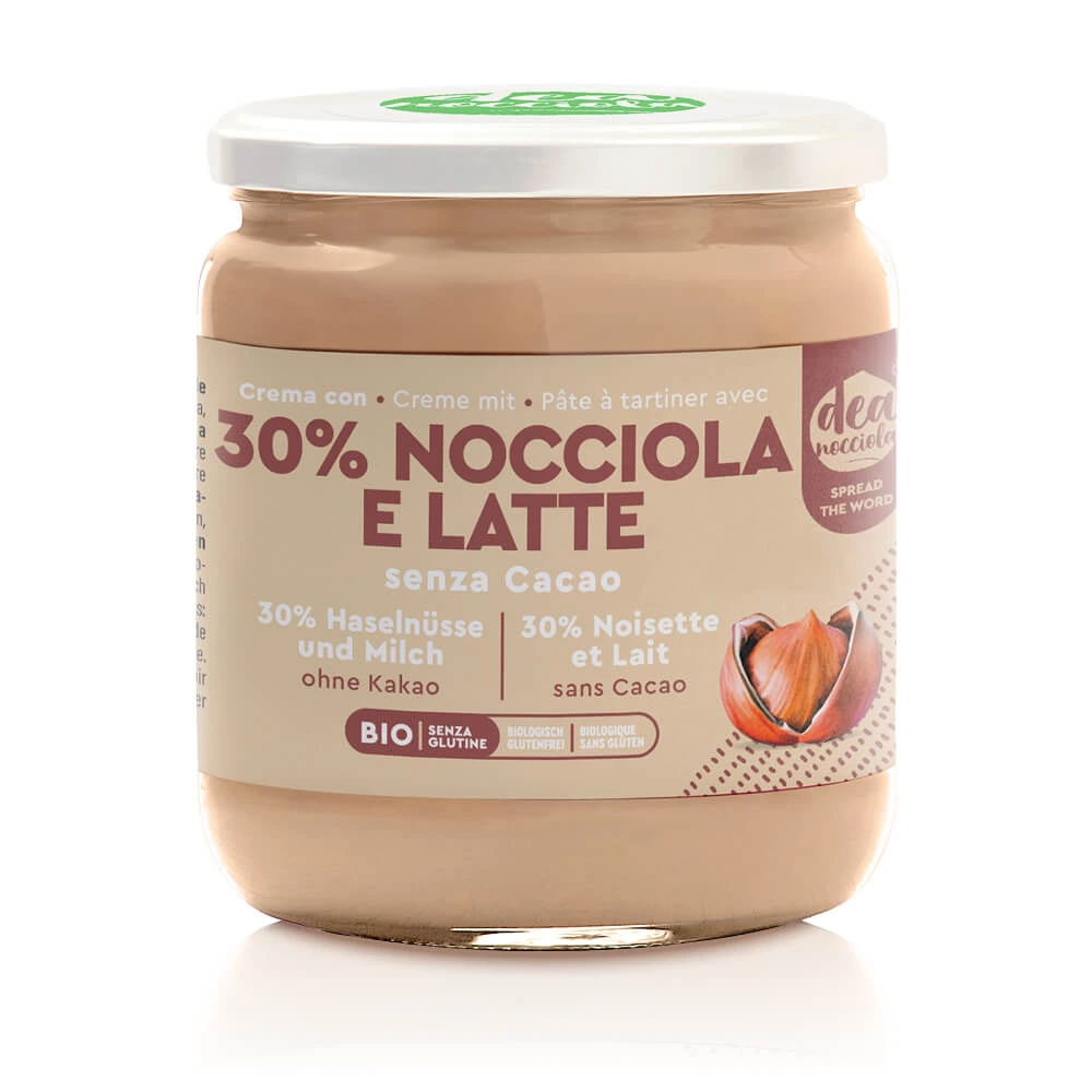 Crema con 30% Nocciola e Latte senza Cacao